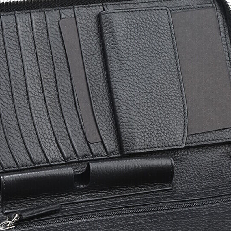 MONTBLANC Мужской кошелек из коровьей кожи, черный