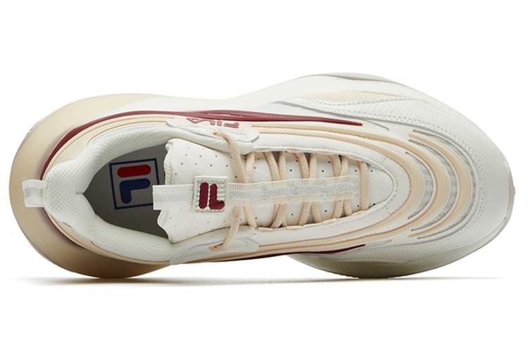 Женские кроссовки FILA FUSION Ray 2, кремово-белые, красные