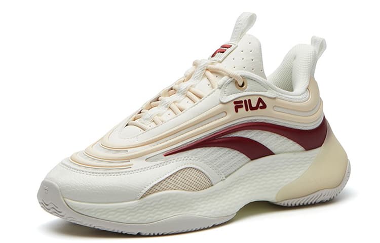 Женские кроссовки FILA FUSION Ray 2, кремово-белые, красные