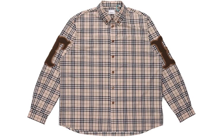 Burberry Letter Graphic Check Print Shirt
