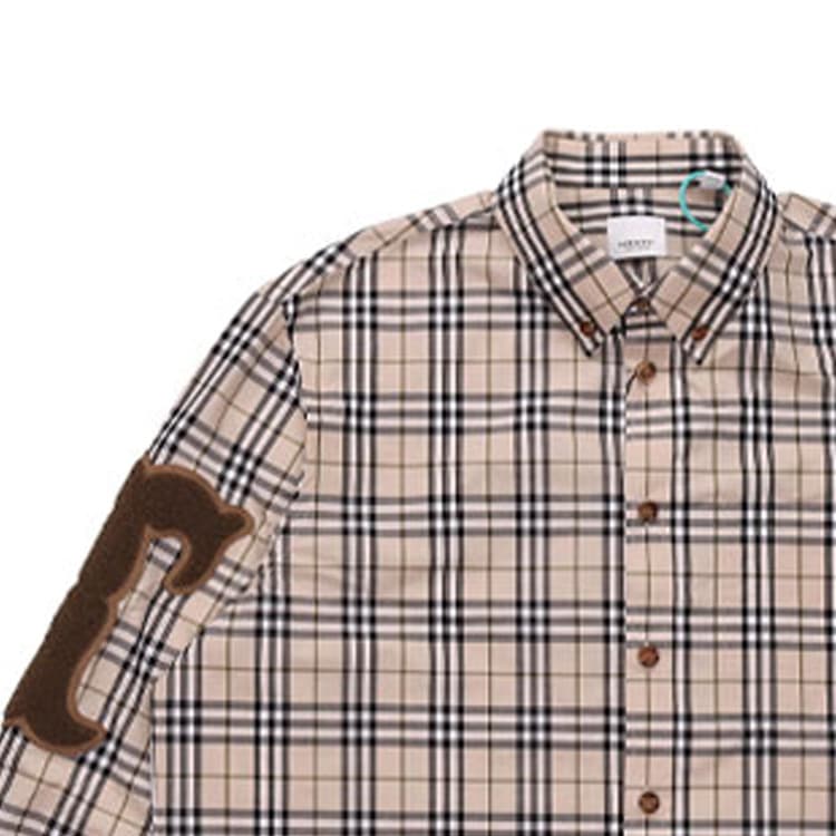 Рубашка в клетку с графическим принтом Burberry