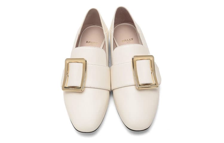 Лоферы BALLY женские цвета слоновой кости белые