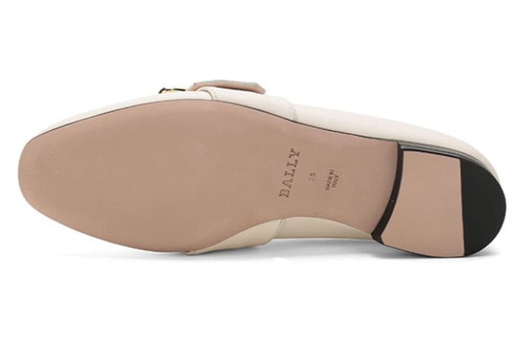 Лоферы BALLY женские цвета слоновой кости белые