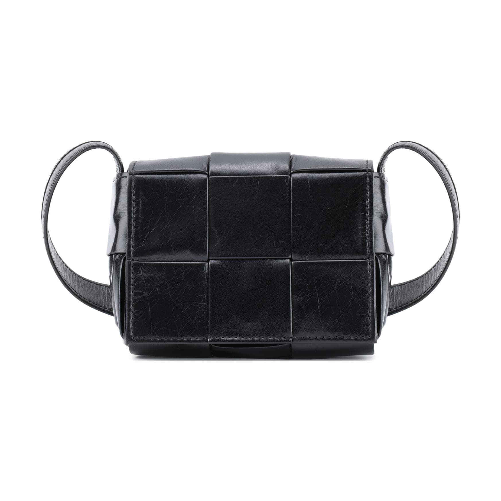 Bottega Veneta Candy Cassette Crossbody Bag Mini Intreccio Black