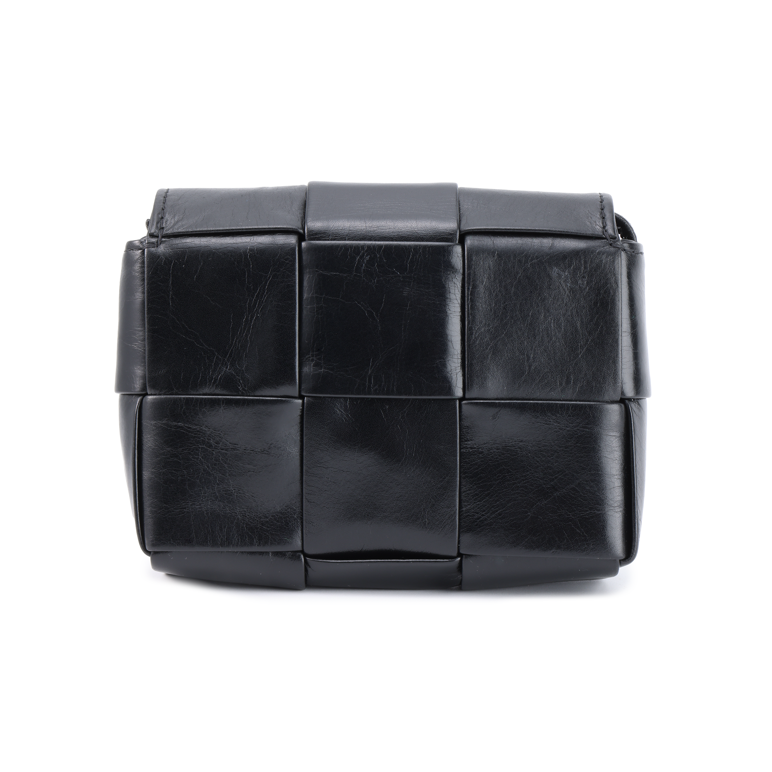 Сумка через плечо Bottega Veneta Candy Cassette Mini Intreccio, черная