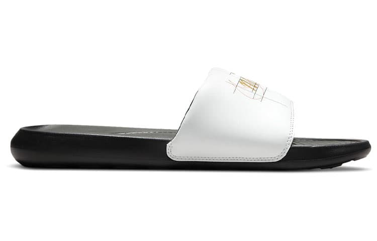 Шлепанцы с принтом Nike Victori One «Белое металлическое золото»