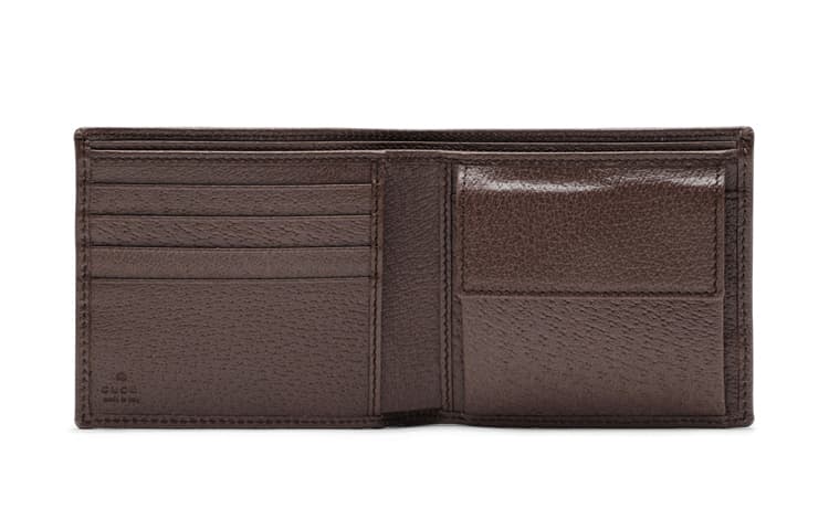 Мужской кошелек GUCCI Ophidia Canvas с кожаным коричневым/черным деревом