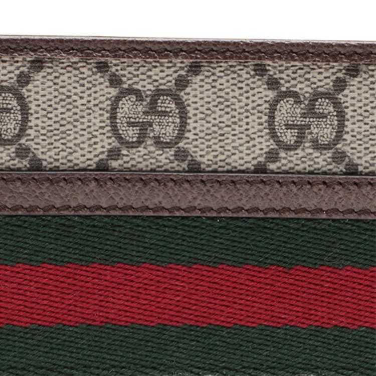 Мужской кошелек GUCCI Ophidia Canvas с кожаным коричневым/черным деревом