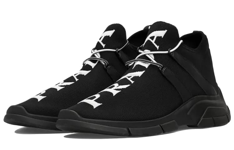 PRADA Низкие спортивные повседневные туфли мужские черные