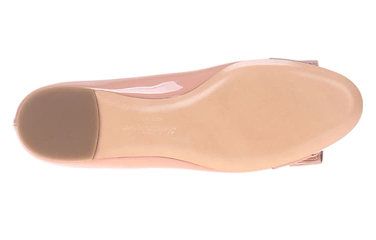 FERRAGAMO Varina Туфли на плоской подошве женские темно-розовые