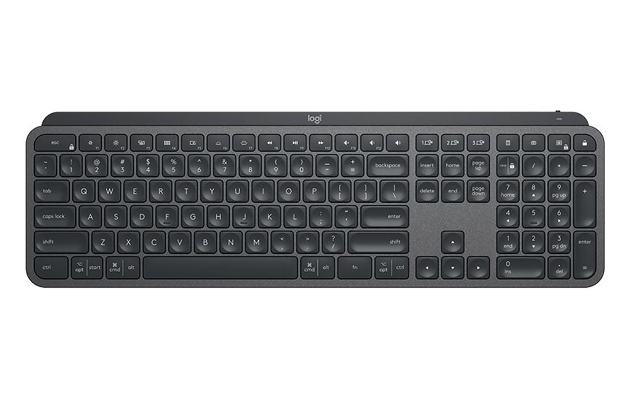 Logitech MX Keys Wireless Bluetooth Connection Smart Backlight, Dark Gray Keyboards