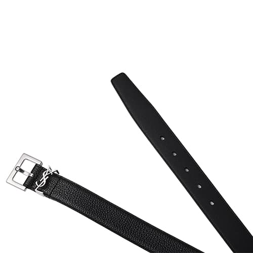 Ремень SAINT LAURENT с металлическим логотипом и монограммой