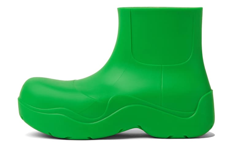 Bottega Veneta Puddle Rain Boots Ankle Boots Men's Green