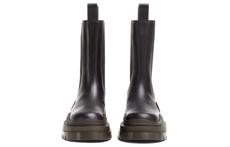 Ботинки челси Bottega Veneta Tire Chelsea BV Crew женские черные коричневые