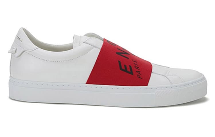 Кожаный ремешок Живанши «Белый Красный»