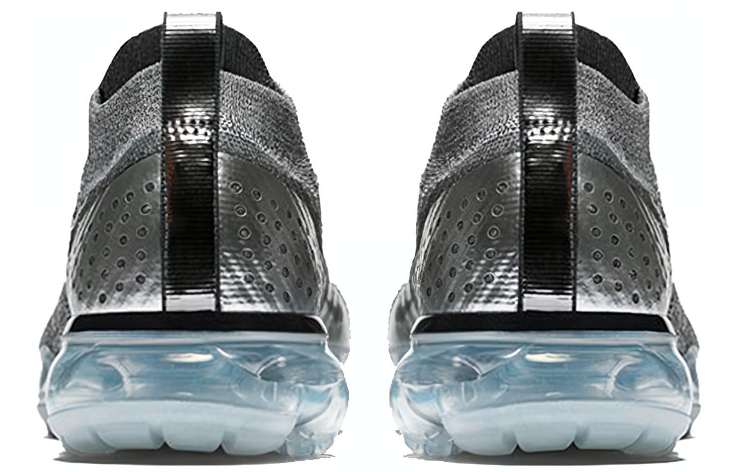 Женские кроссовки Nike Air VaporMax Flyknit 2 темно-серые хромированные