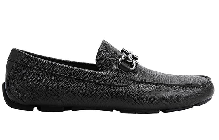 Черные мужские мокасины Salvatore Ferragamo Gancini