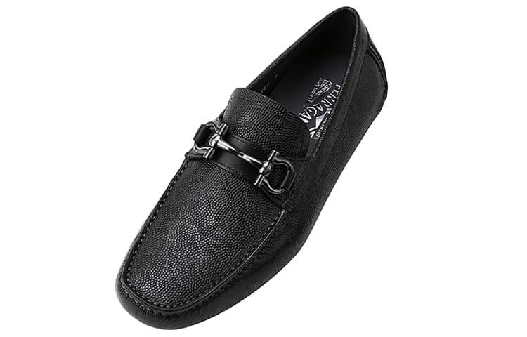 Черные мужские мокасины Salvatore Ferragamo Gancini