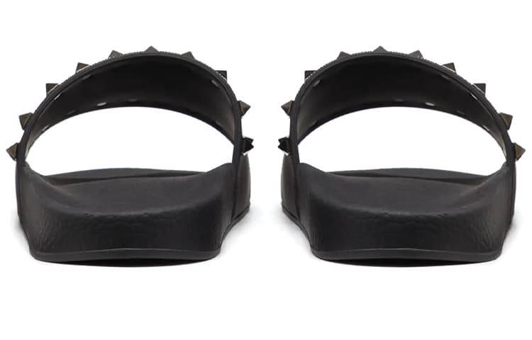 Шлепанцы Valentino Rockstud, черная резина
