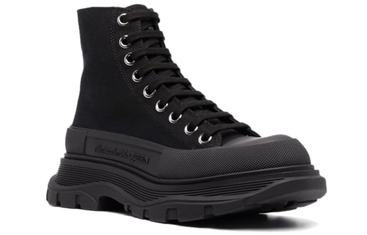 Черные женские ботинки на шнуровке Alexander McQueen Tread Slick