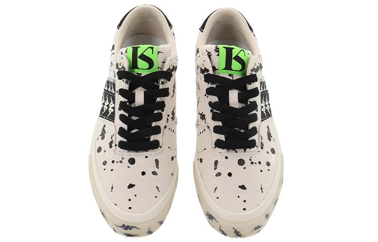 Kappa Износостойкие Нескользящие Низкие Туфли Для Скейтборда Унисекс Белый Черный