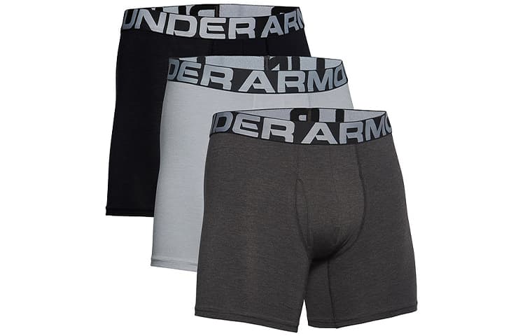 Under Armour Boxer Briefs Men's 3 Pack Black/Dark Gray/Light Gray