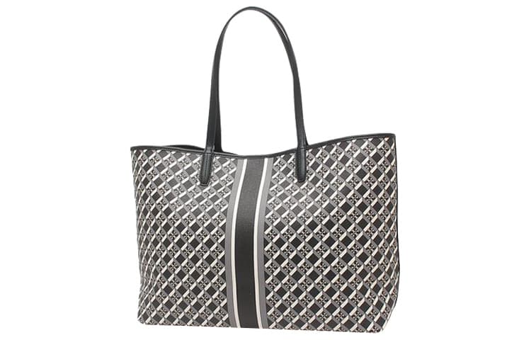 Женская кожаная большая сумка TORY BURCH Perry, сумка для покупок, сумочка, сумка через плечо, черная, многоцветная