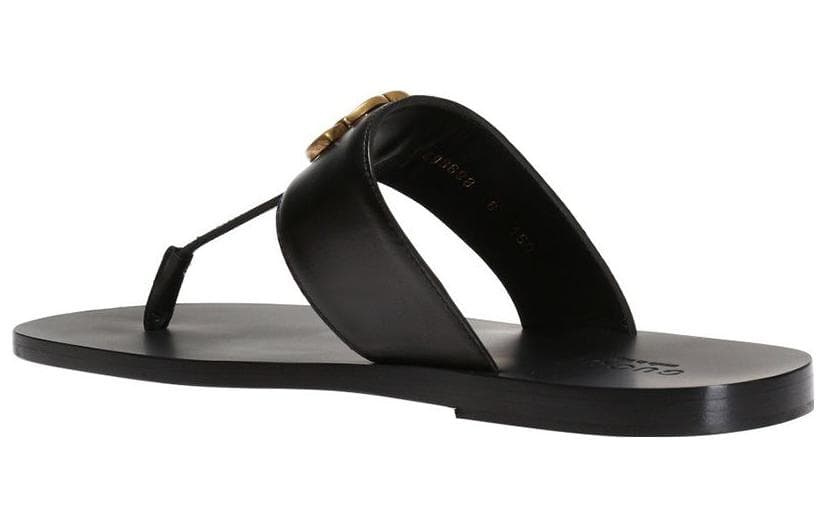 Кожаные сандалии GUCCI с узором GG