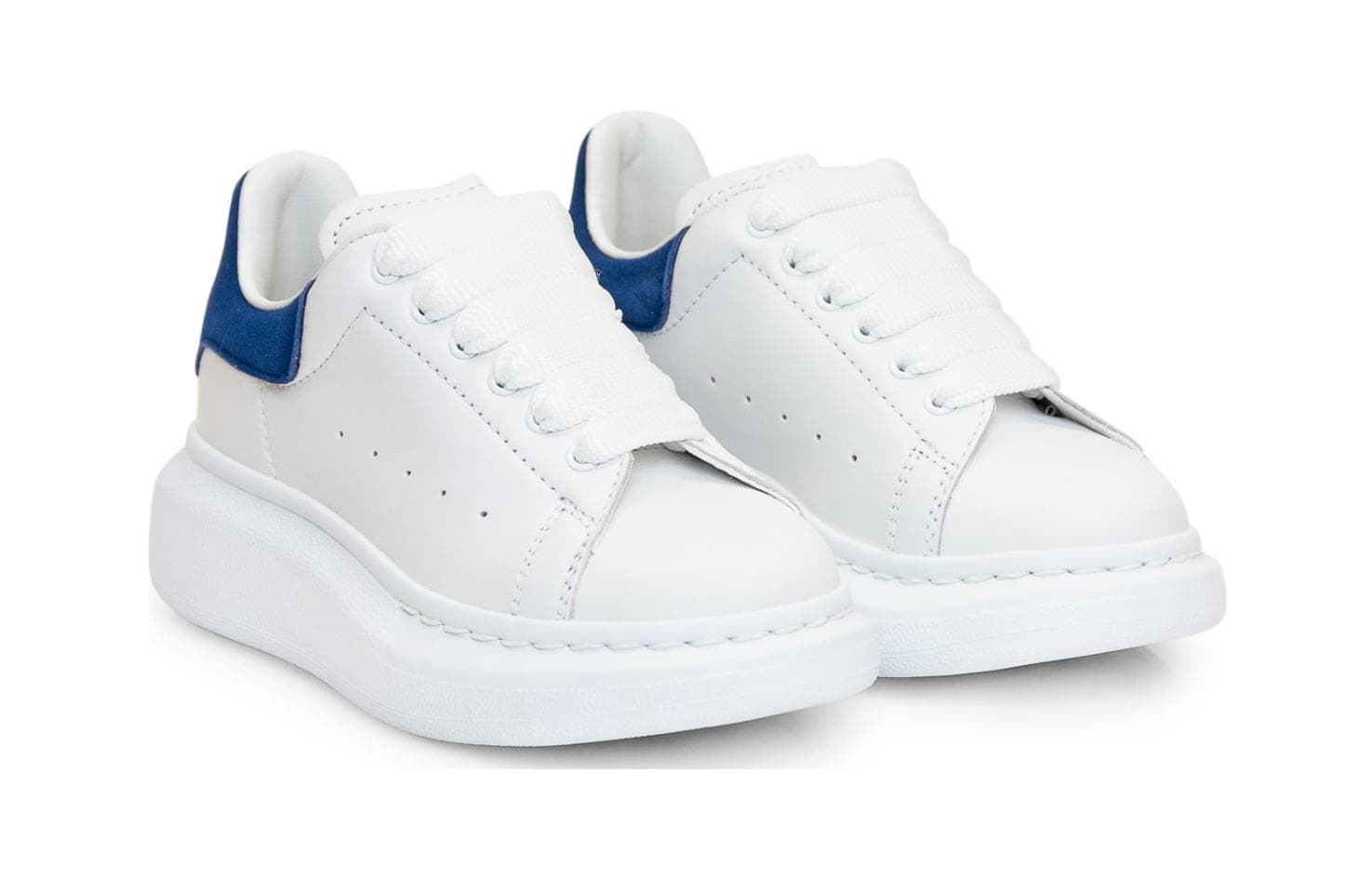 Большие кроссовки Alexander McQueen, стильные низкие кроссовки для скейтбординга, сине-белые, для детей от 3 до 7 лет