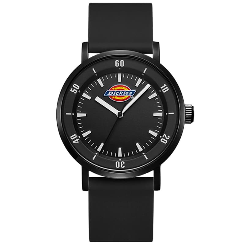 Наручные часы Dickies Кварцевый механизм Силиконовый ремешок Белый циферблат Унисекс Коробка Ограниченная серия