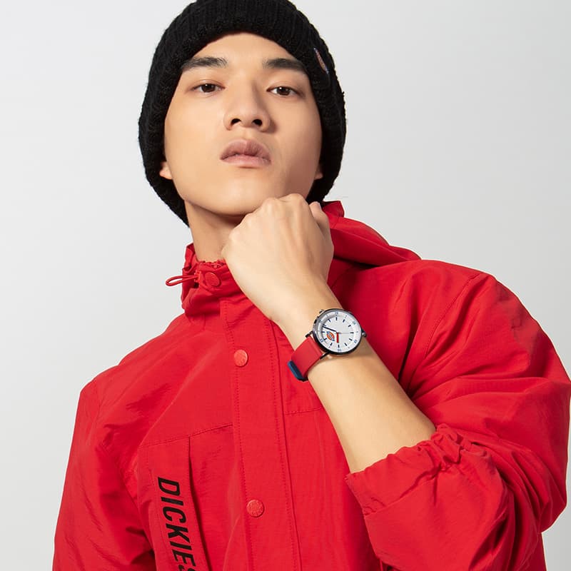 Наручные часы Dickies Кварцевый механизм Силиконовый ремешок Белый циферблат Унисекс Коробка Ограниченная серия