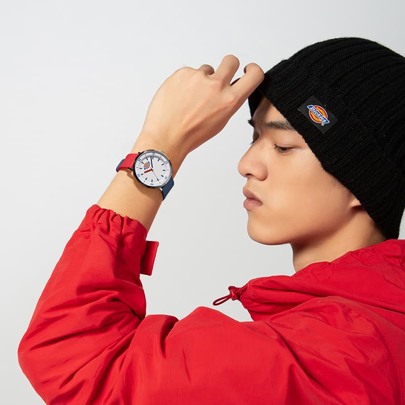 Наручные часы Dickies Кварцевый механизм Силиконовый ремешок Белый циферблат Унисекс Коробка Ограниченная серия