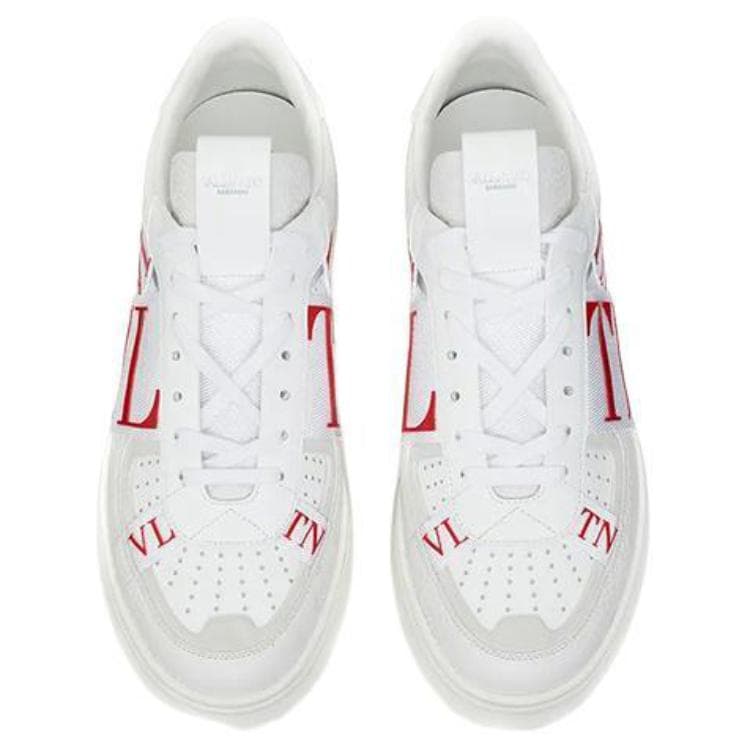 Valentino VL7N Низкие стильные туфли для скейтбординга мужские белые красные