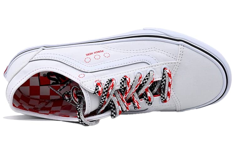 Женские конические кроссовки Vans Old Skool белого цвета "DIY"