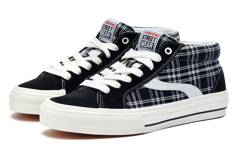 Vision Street Wear x Odd CIRKUS Astley Pro Обувь для скейтборда со средним верхом Унисекс Черный Белый