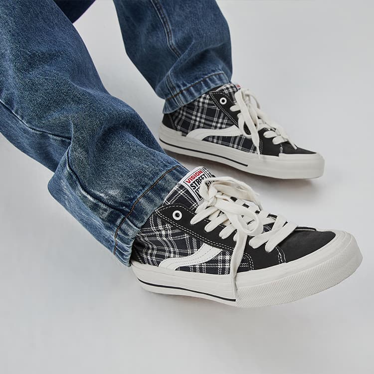 Vision Street Wear x Odd CIRKUS Astley Pro Обувь для скейтборда со средним верхом Унисекс Черный Белый