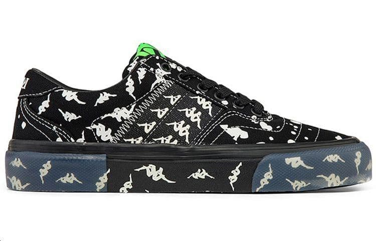 Kappa Низкие туфли для скейтборда Унисекс Черный Белый Зеленый