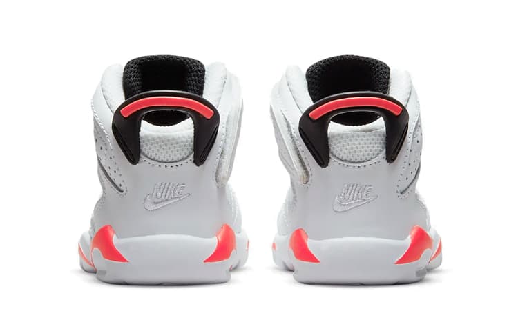 Jordan Air Jordan 6 Little Flex Infrared Mid Top Туфли для малышей Белые для младенцев и малышей