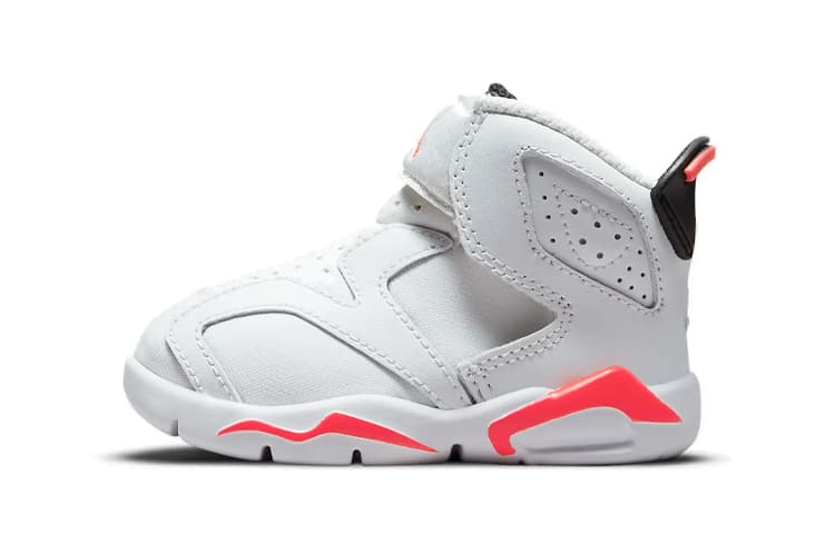 Jordan Air Jordan 6 Little Flex Infrared Mid Top Toddler Shoes White Infant And Toddler