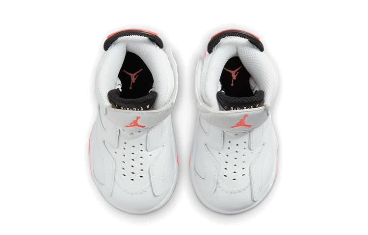 Jordan Air Jordan 6 Little Flex Infrared Mid Top Туфли для малышей Белые для младенцев и малышей