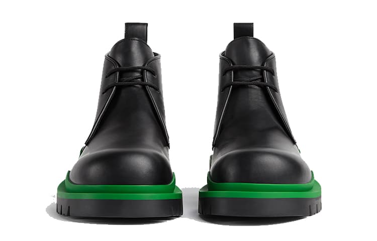 Ботинки для пустыни Bottega Veneta Tire Черный Зеленый