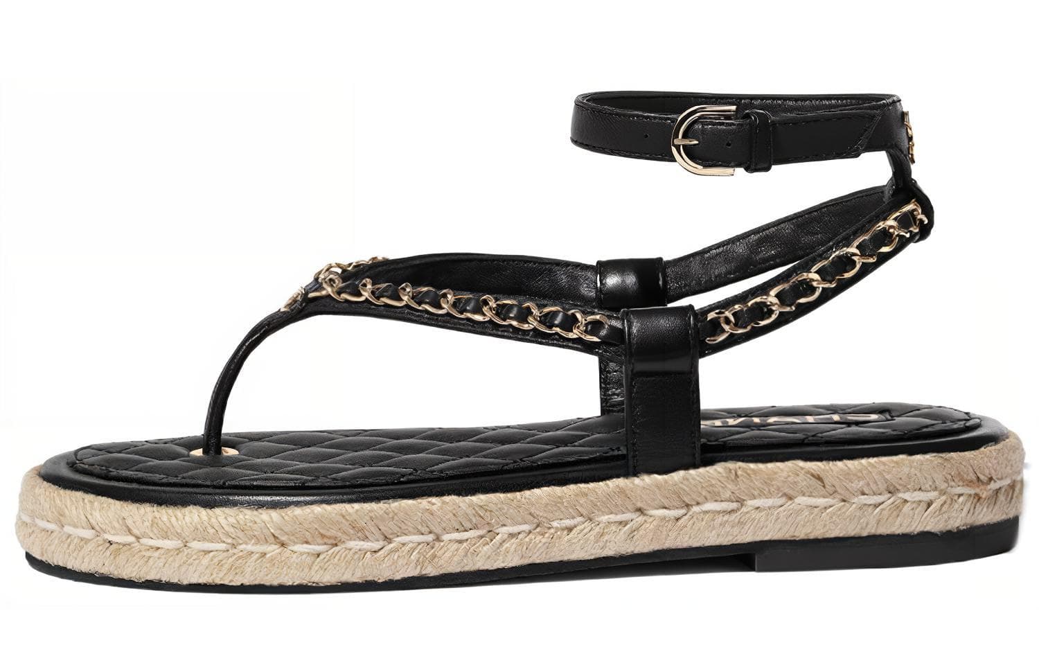 CHANEL Strap Sandals Women's Black