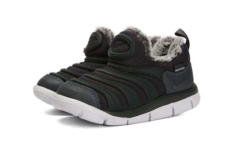 Nike Dynamo Free SE, устойчивый к скольжению, истиранию, термостойкий низкий верх Caterpillar, черный для младенцев и малышей