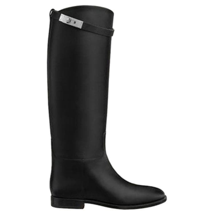 Женские сапоги до колена HERMES, черные, азиатская версия