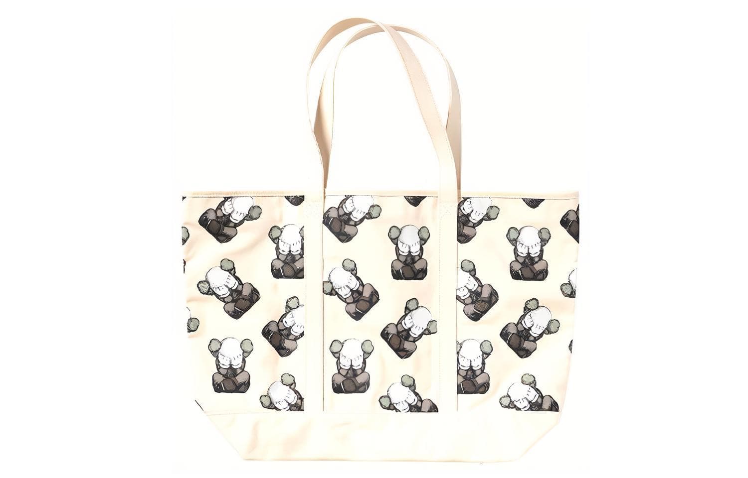 UNIQLO Kaws Uniqlo Collaboration Cotton Tote Bag Shopping Bag Handbag Shoulder Bag Unisex Ivory