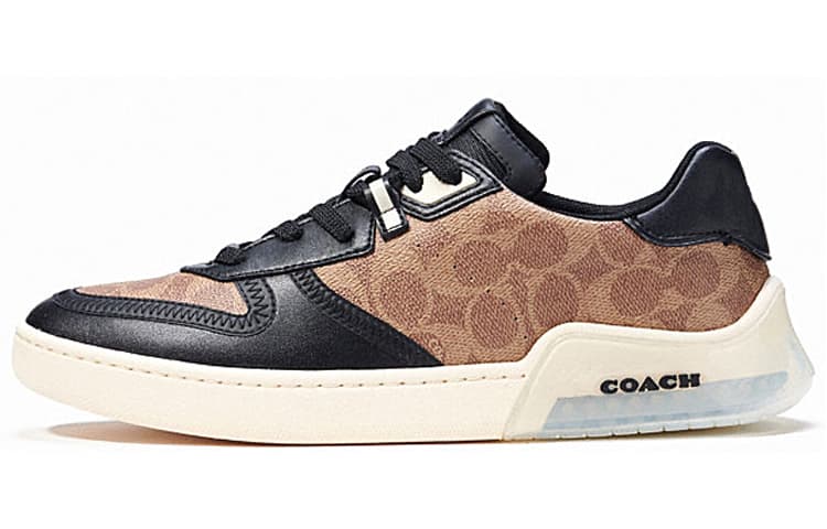 COACH CitySole Low Top Stylish Skateboarding Shoes Men's Brown Black