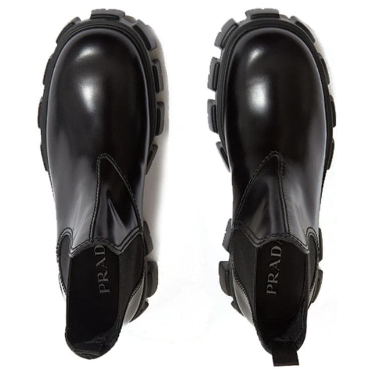 Ботинки челси из матовой кожи PRADA Moonlith