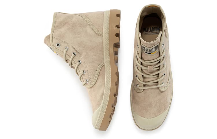 Нескользящие, износостойкие, водонепроницаемые, дышащие и амортизирующие парусиновые туфли с высоким берцем Palladium Pampa, унисекс, пустыня