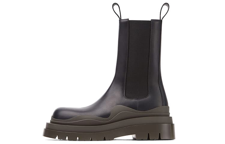 Bottega Veneta Tire Boot High Black Camping