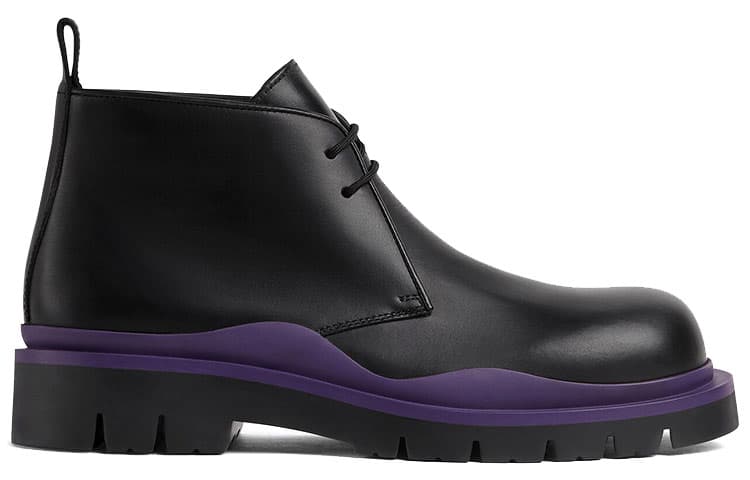 Ботинки для пустыни Bottega Veneta Tire Черный Фиолетовый